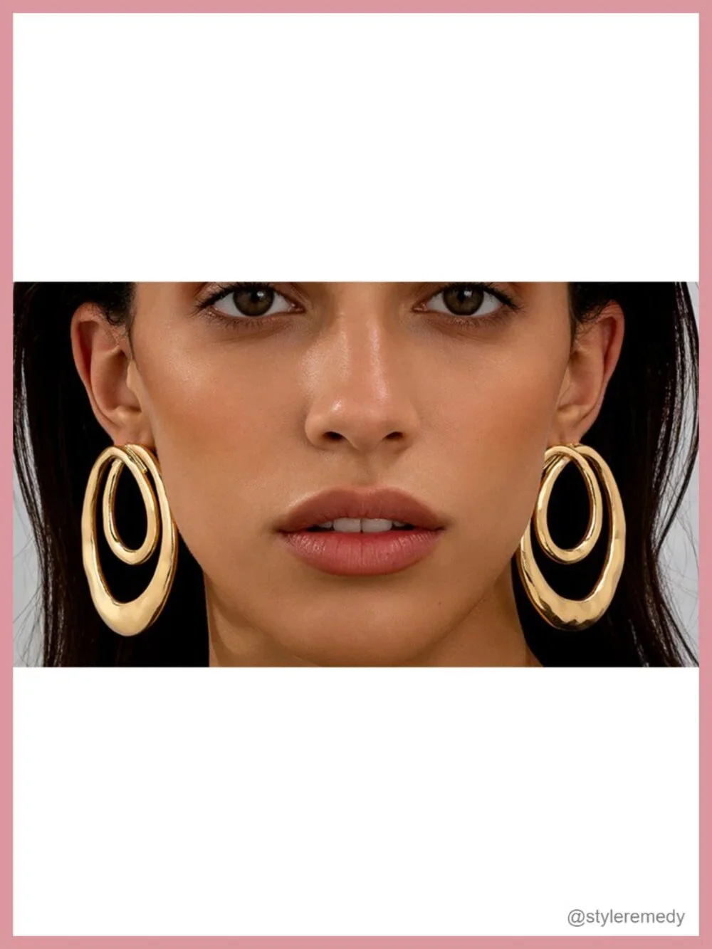 Chunky Geometric Big Dangle Earrings Large Round Statement Drop Earrings Circle